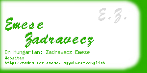 emese zadravecz business card